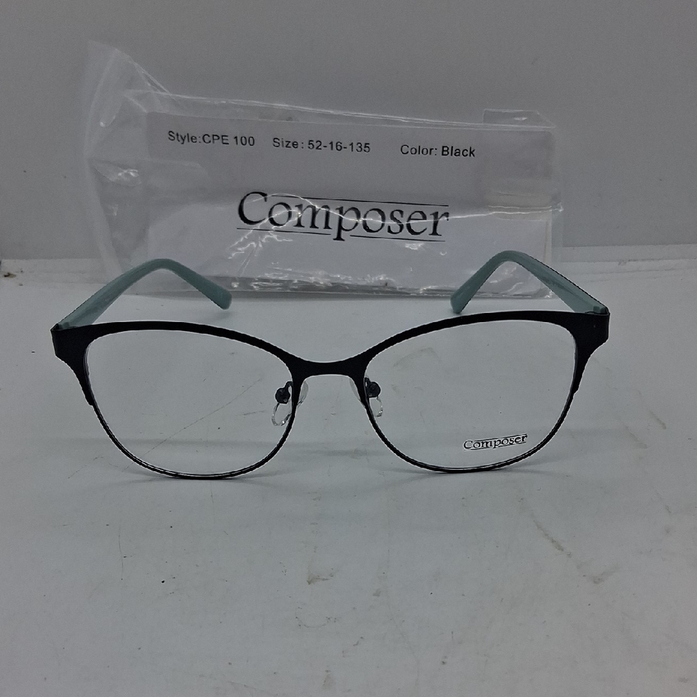 NWT Rxable Composer CPE100 Eyeglass Frames Black
